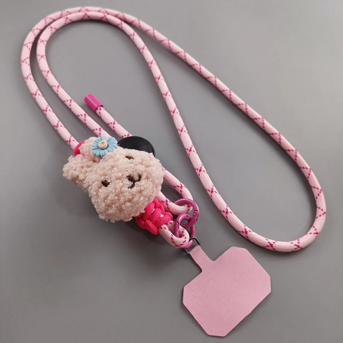 Cute Phone Lanyard Diameter Outdoor Universal Case Acrylic Crossbody Shoulder Card Neck Cord Clip Hang Anti-lost Wrist Strap