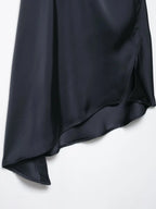 MYST&ZA2025 new summer women's casual simple halter neck backless sleeveless top + drawstring wide-leg trousers