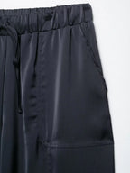 MYST&ZA2025 new summer women's casual simple halter neck backless sleeveless top + drawstring wide-leg trousers