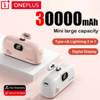 Oneplus  Mini Capsule 30000mAh Power Bank Portable Mobile Power Supply Emergency External Battery Fast Charger For iPhone Xiaomi