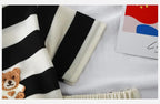 Kids Clothes Children's Short-sleeved Suit Striped Top+shorts 2-piece T-shirt Summer Baby Clothes Children Clothing Boys Girls