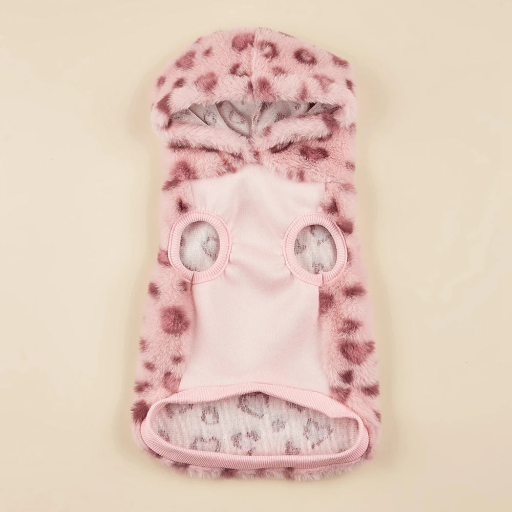 Cute Dog Hoodies Sweaters Soft Warm Fleece Puppy Sweatshirt Coat for Small Medium Dogs Chihuahua Yorkie Poodle Winter Pajamas