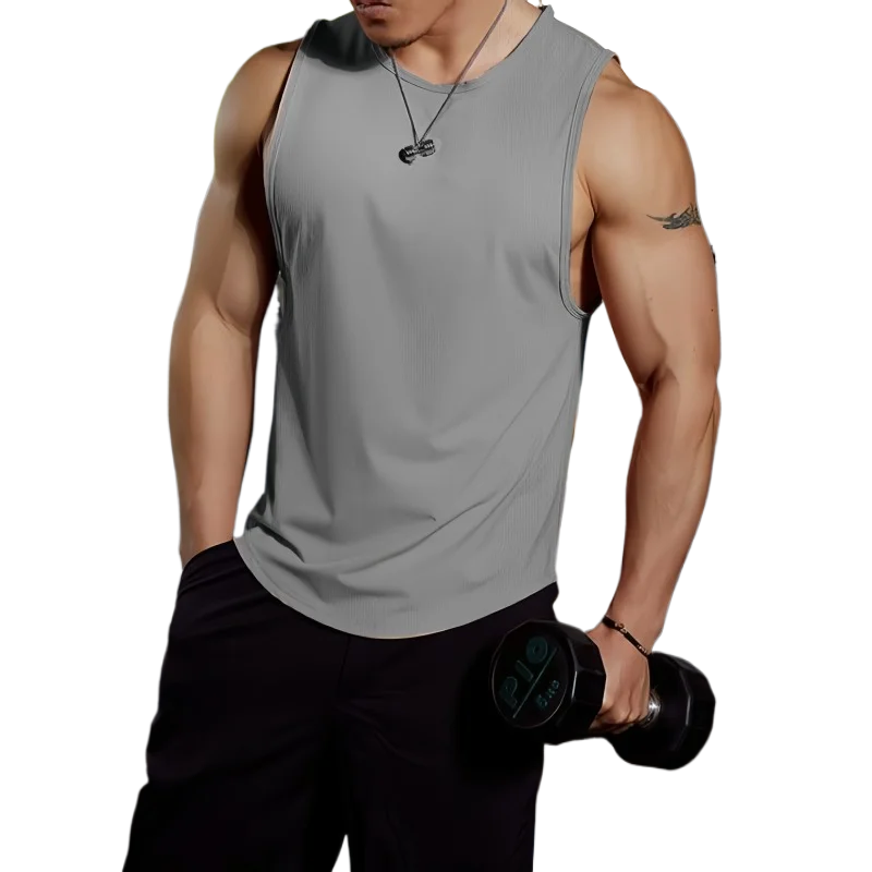 Summer men's gym fashion vest fitness training clothes quick drying loose fit sleeveless shirt men's sports basketball vest top