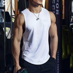 Summer men's gym fashion vest fitness training clothes quick drying loose fit sleeveless shirt men's sports basketball vest top