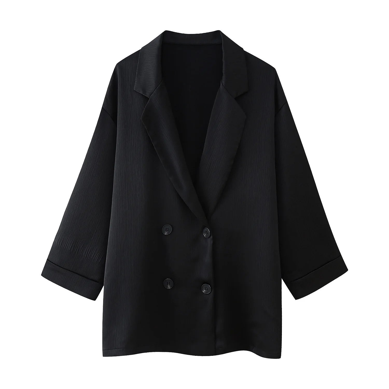 KWTX 2025 Spring Women’s Two Piece Set Solid Pleated V Neck Blazer & Wide Leg Pants Elegant Luxury High Quality Office Set