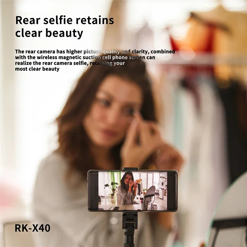 RK-X40 Wireless Mobile Phone Magnetic Selfie Screen Projector Rear Camera High Definition Selfie Display Selfie Auxiliary Tool
