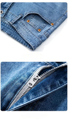 Summer Thin Straight Jeans Men's Clothing Soft Breathable Trousers Male Brand Comfortable Business Loose Denim Pants Retro Y2K