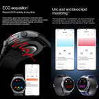 Sapphire Glass AMOLED Blood Pressure Smart Watches ECG Blood Oxygen Blood Pressure Air Pump Sport Health Tracking Smartwatch NFC