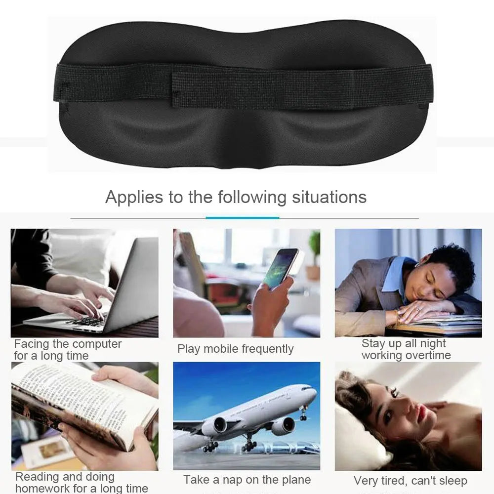 50pcs 3D Sleeping Mask Eye Mask Eyepatch Eye Shade Cover Block Out Light Soft Eye Care for Travel Home Use mascara para dormir