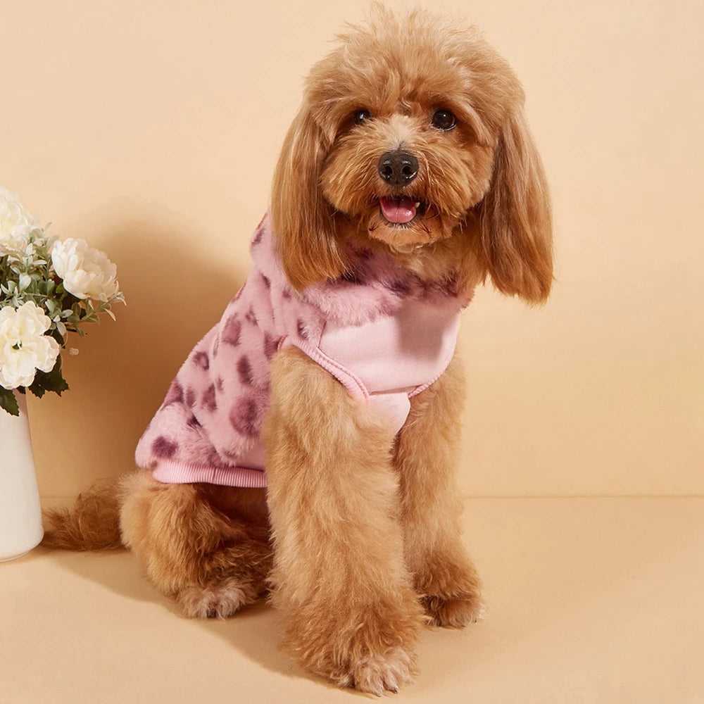 Cute Dog Hoodies Sweaters Soft Warm Fleece Puppy Sweatshirt Coat for Small Medium Dogs Chihuahua Yorkie Poodle Winter Pajamas