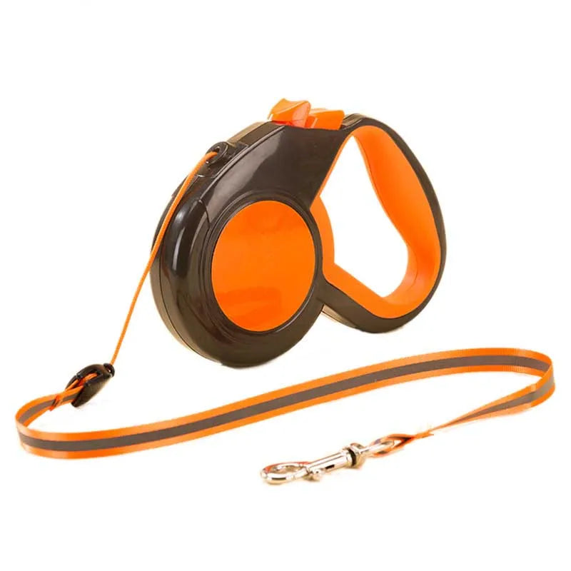 3M/5M/8M Dog Leash with Reflective Stitching,Heavy Duty Retractable Dog Leash One Button Lock and Release for Small To Large Dog