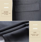 S-8XL New  (Blazer+ Pants) Men's Fashion Business Gentleman Trend Slim-fit Casual Wedding Travel Plus-size Solid Color Suit