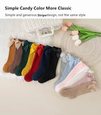 3Pairs/Lot Baby Toddlers Socks Autumn Spring Children Kids Girls Knee High Long Sock Cotton Big Bow Spanish Style Princess Socks