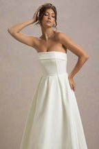 2025 French Fashion Elegant Long Evening Dress Women High-end Solid  Sleeveless Strapless Party Dress Chic Minimalist Clothes