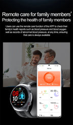 Sapphire Glass AMOLED Blood Pressure Smart Watches ECG Blood Oxygen Blood Pressure Air Pump Sport Health Tracking Smartwatch NFC