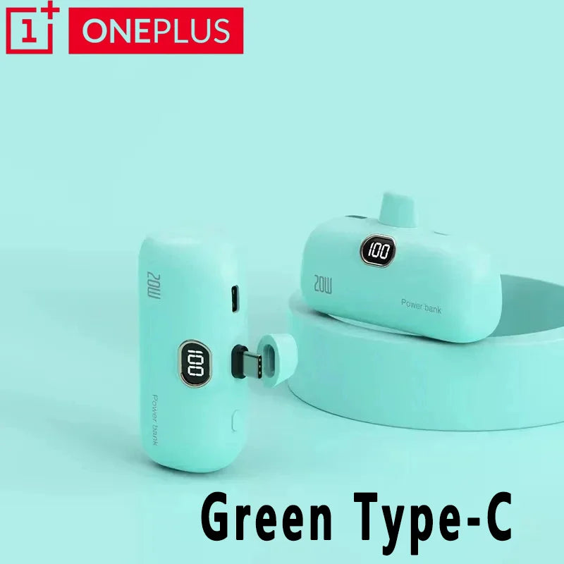 Oneplus  Mini Capsule 30000mAh Power Bank Portable Mobile Power Supply Emergency External Battery Fast Charger For iPhone Xiaomi