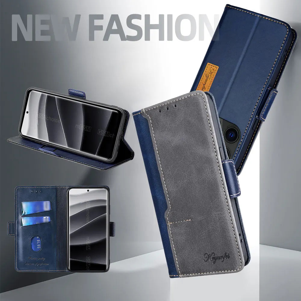 Business Leather Flip Case for POCO X7 Pro Protect Cover Side Magnetic Case for Xiaomi Poco X7 M7 Pro C75 With Card Slots Funda