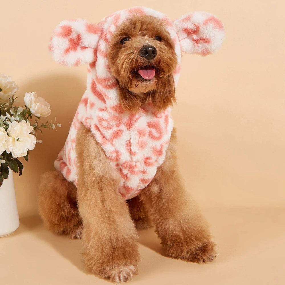 Cute Dog Hoodies Sweaters Soft Warm Fleece Puppy Sweatshirt Coat for Small Medium Dogs Chihuahua Yorkie Poodle Winter Pajamas