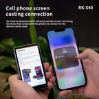 RK-X40 Wireless Mobile Phone Magnetic Selfie Screen Projector Rear Camera High Definition Selfie Display Selfie Auxiliary Tool