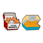 2-10pcs/set Funny Animals Series Enamel Pin Cartoon Cats Dogs Brooch Set Lapel Pins Badge on Backpack Clothing Accessories Gifts