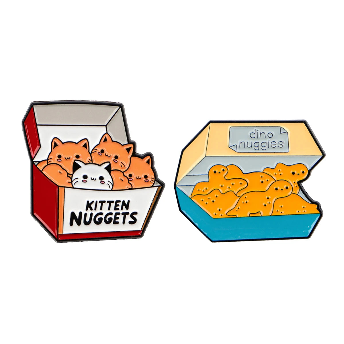 2-10pcs/set Funny Animals Series Enamel Pin Cartoon Cats Dogs Brooch Set Lapel Pins Badge on Backpack Clothing Accessories Gifts