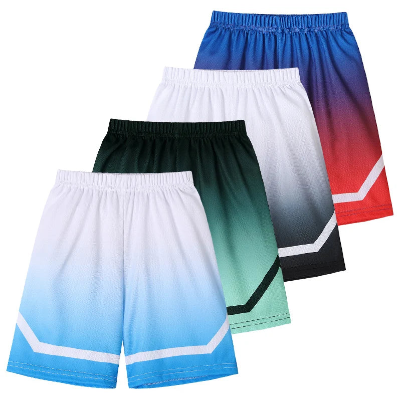 2 Pcs Summer Children's Quick Drying Sports Suit Boys' Comfortable And Breathable Multi-color Vest Girls' Running Casual Shorts