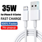 PD 35W USB Cable For iPhone 16 15 14 13 12 11 Pro Max 7 8 Plus XS XR Fast Charging USB C Cables 2M Date Wire Charger Accessories