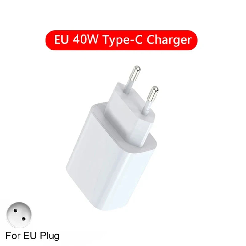Original PD 40W Fast Charger For iPhone 15 11 12 13 14 16 Pro Max Charging Cable For iPhone USB Type C Charger Phone Accessories