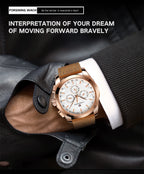 FORSINING Men Watches Automatic Mechanical Watch Luxury Gold Clock Genuine Leather Waterproof Watch Men Military Wristwatch Man