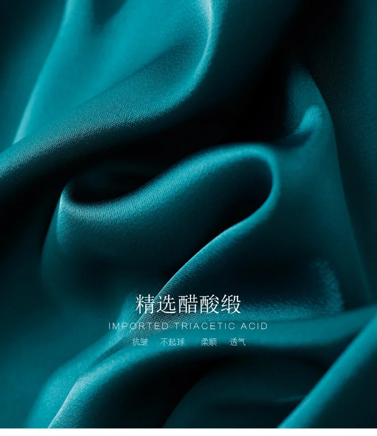 Big Size Summer New Silky Acetic Acid Satin T-shirt Round Neck Women Loose Top Lazy and Versatile Acetate Satin T-shirt