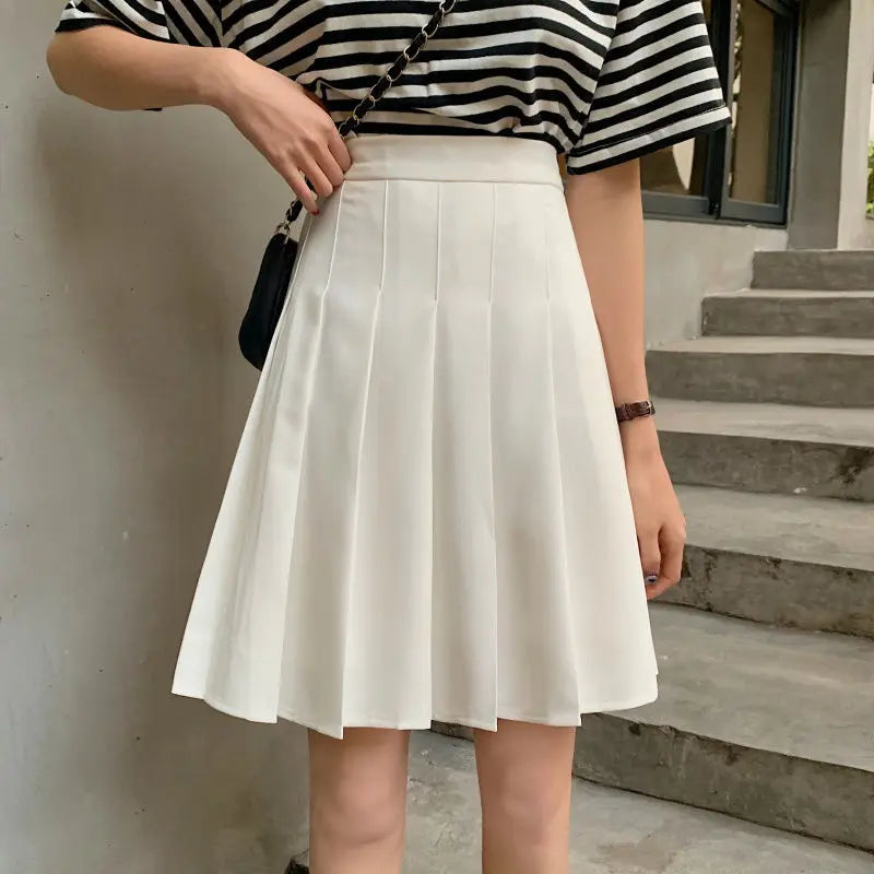 Skirts Pleated Women High Waist Summer Knee-length Preppy Style Harajuku Y2k Hot Sale Street School Cosplay Casual Female Faldas