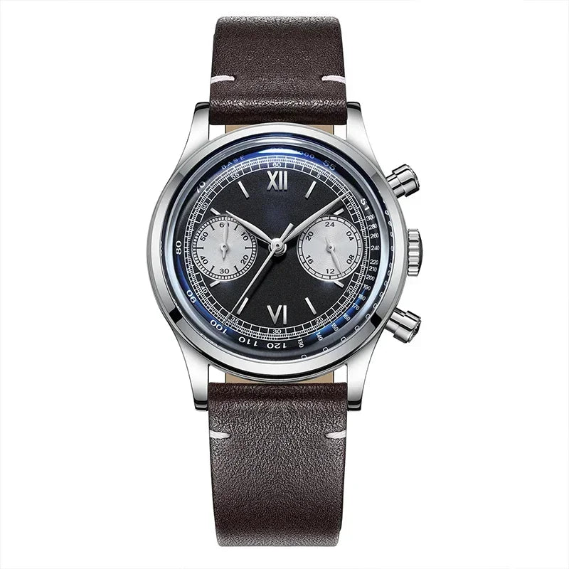 ADDIESDIVE Retro Quartz Watch for Men VK64 Multifunctional 24 Hour Chronograph Watches Bubble Mirror Glass 100m Dive Wristwatch