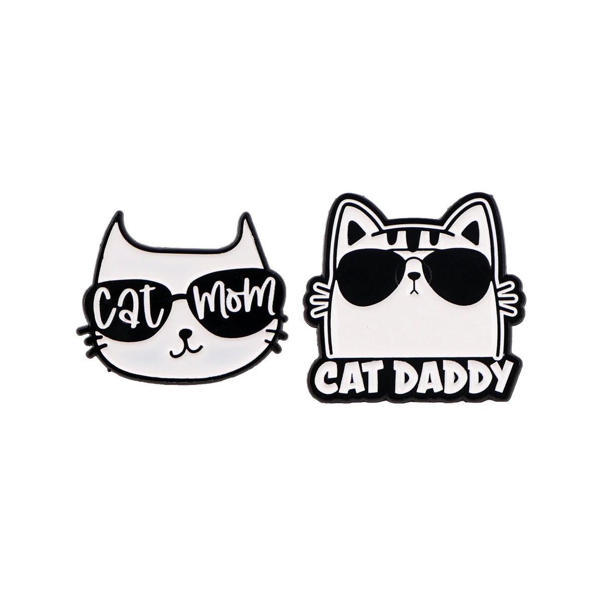 2-10pcs/set Funny Animals Series Enamel Pin Cartoon Cats Dogs Brooch Set Lapel Pins Badge on Backpack Clothing Accessories Gifts