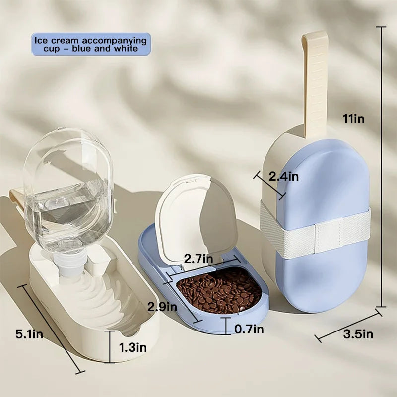 Two-in-one Pet Dogs Out Water Cup Portable For Cats Outdoor Drinking Water Puppy Water Food Water Bottle Pet Supplies