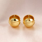 2025 Gold Silver Color Ball Round Simple Hight Quality Luxury Earrings Punk Geometric Stud Earrings For Women Party Jewelry Gift