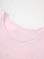 Summer Women's Tops Causal Basic T-Shirts Scoop Neck Short Sleeved Crop Tops Cute Slim Fit Tees Pullovers Clothing Y2K 2025 New