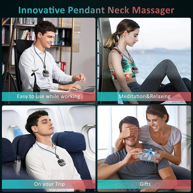Smart Neck Massager with Heating Portable Cervical Spine Shoulder Pain Relief Hot Compress Therapy Muscle Relax Neck Protector