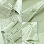 2025 Spring New Casual 100% Cotton Long Sleeve Shirt for Men Multi-color Simple Solid Color Classic Daily Shirts CM6651