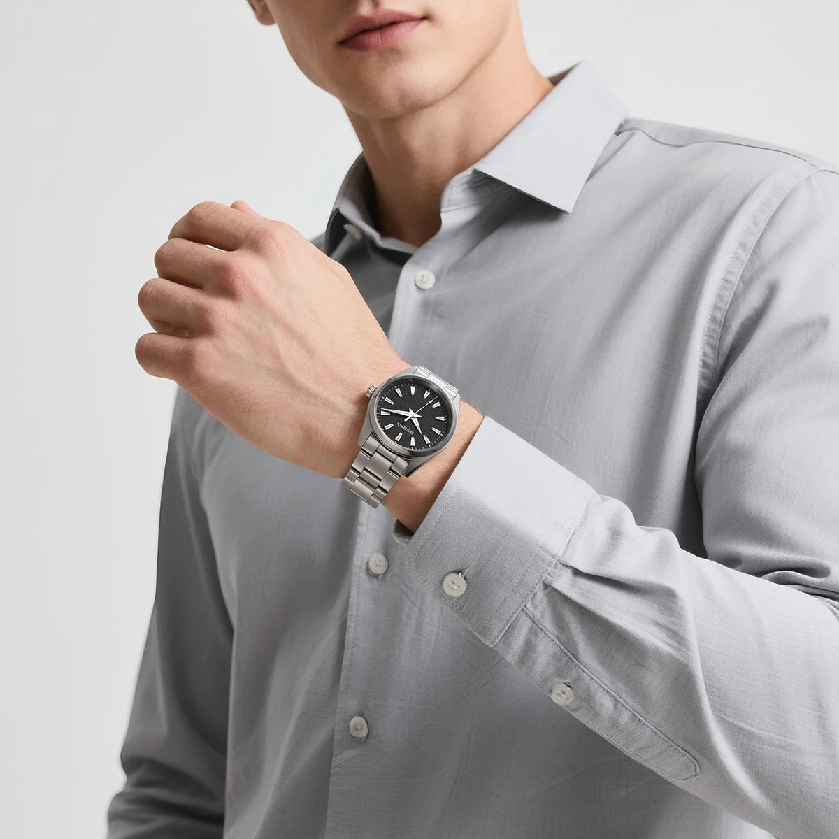 BERNY Watches for Men Luminous AR Sapphire Classic Dress Business Quartz Men's Watch 10ATM Elegant Fashion Casual Wristwatch