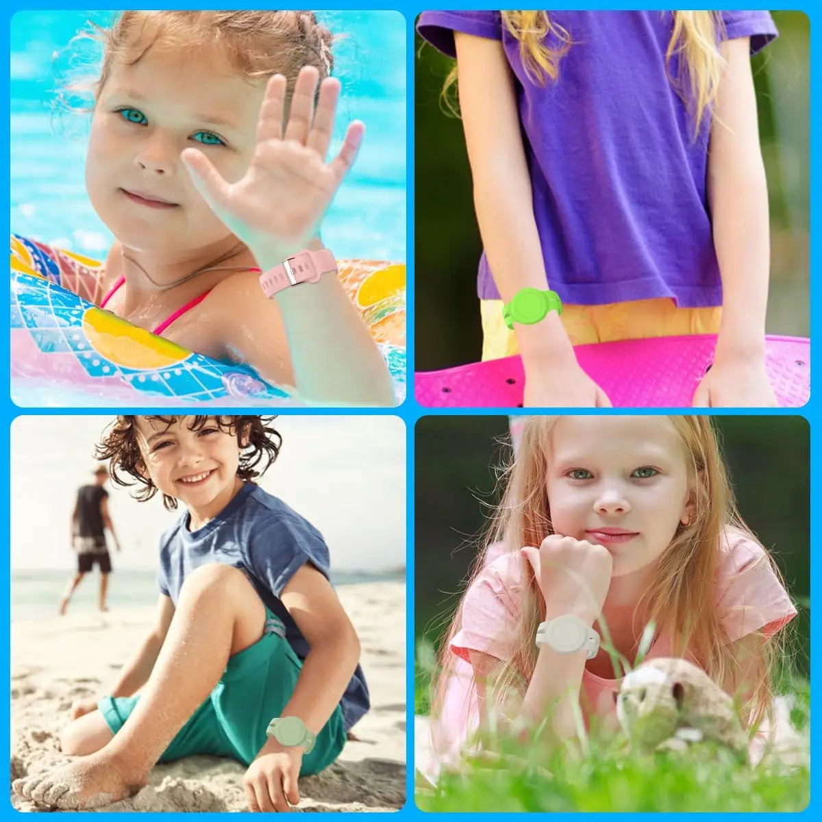 Airtag Bracelet for Kids Waterproof, Silicone Wristband Case Cover for Anti-lost Band StraP Hidden Accessories for Toddler Child