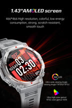 LIGE New 1.43 inch AMOLED Screen Smart Watch 525mAh Big Battery BT Call IPX8-5ATM Waterproof Sports Health Monitoring Smartwatch