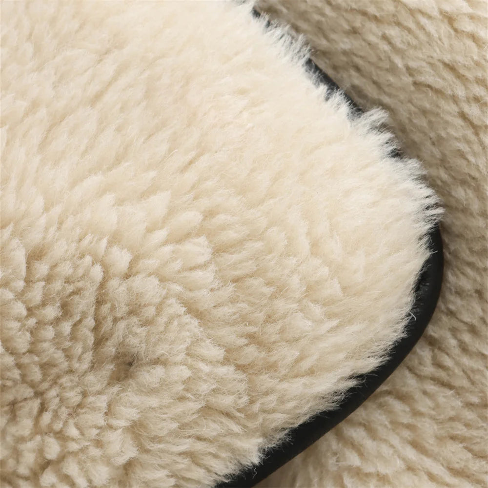 Zach Ailsa Women's Big Collar Fur Integrated Plush Coat Autumn/Winter New Solid Color Long Sleeve Warm Jacket
