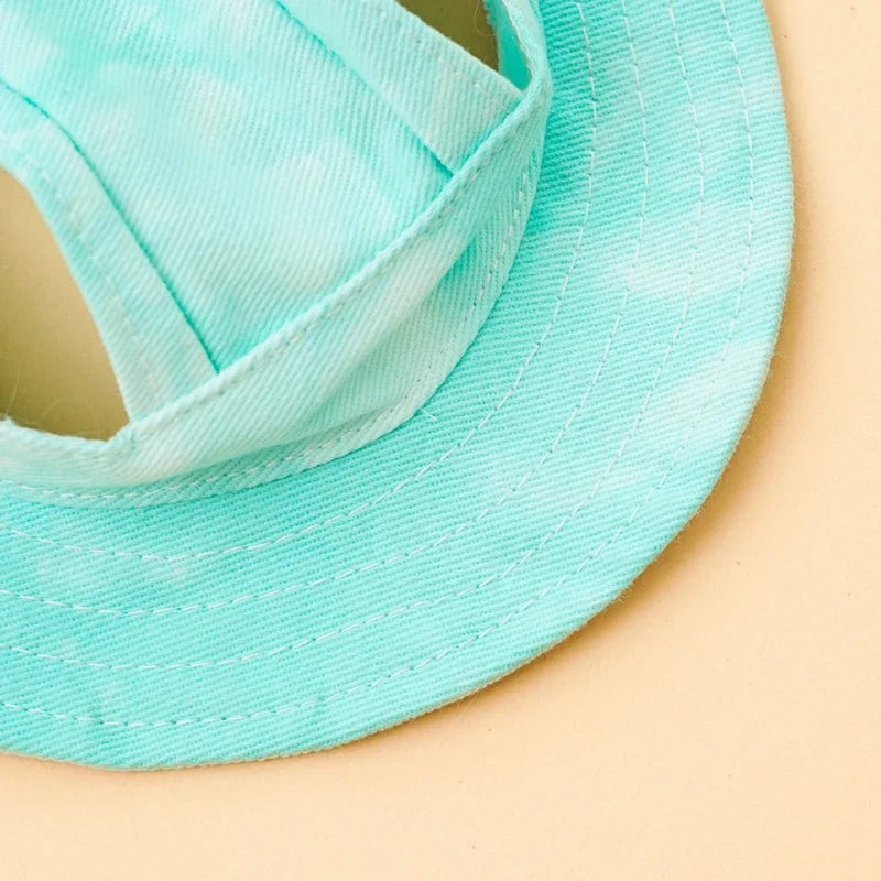 Dog Hat Cat Sunscreen Hats Cute Cap Outdoor Sports Hat with Ear Holes Adjustable for Small and Medium Dog Large Dogs Clothing