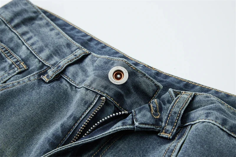Spring Summer Thin Men's Loose Jeans Lyocell Draped Soft Fashion Loose Pants Streetswear Vintage Straight Y2K Denim Trousers