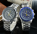 SEIKO Men's Sports Quartz Waterproof Watch, Multifunctional Dial Luminous Hands and Markers, Stainless Steel or Rubber Strap.
