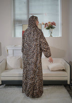 Eid Muslim Women Prayer Dresses Scarf Abayas Leopard Print Long Robe Ramadan Morocco Dubai Kaftan Islam Saudi Vestidos Jalabiya