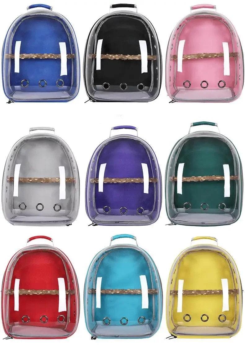 New Bird Carrier Small Pet Travel Bag for Small Parrot Lightweight Portable Backpack Transparent Pet Bird Cage