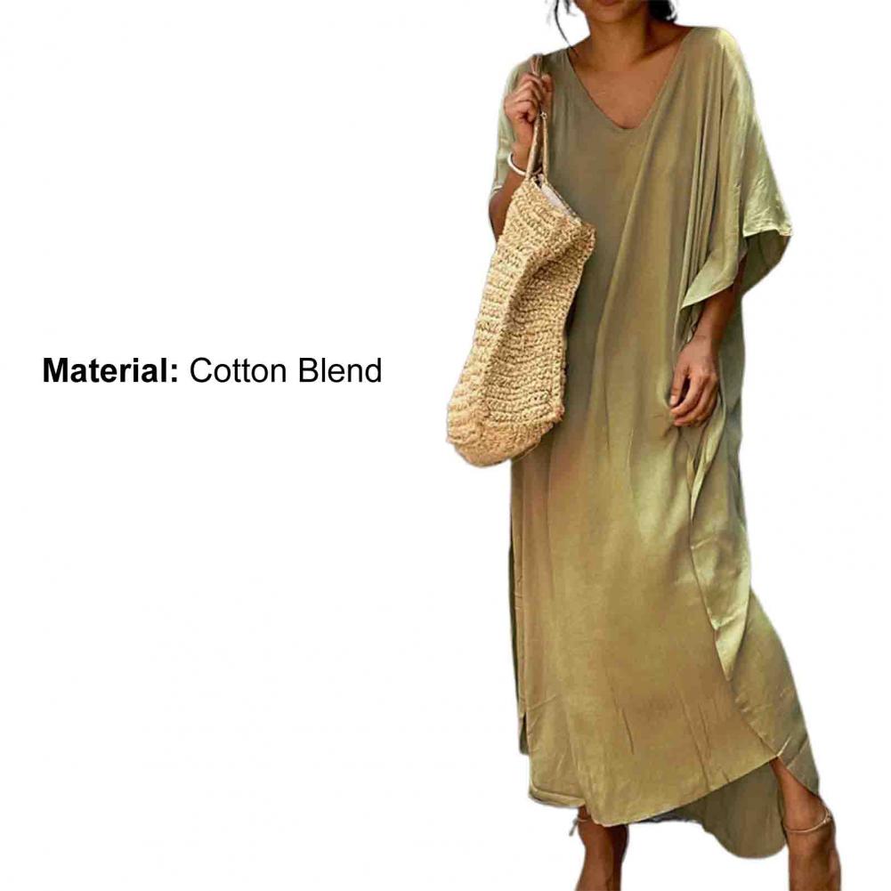 Beach Cover Up Kimono Women Summer 2023 New Pareo Swimsuit Cape Solid Bohemian Tunic Dresses Bathing Suits Dropshipping
