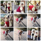 M~7XL Warm Big Dog Baseball Suit Medium Large Dogs Autumn Winter Clothing Golden Retriever Labrador Dog Sweater Thick Style