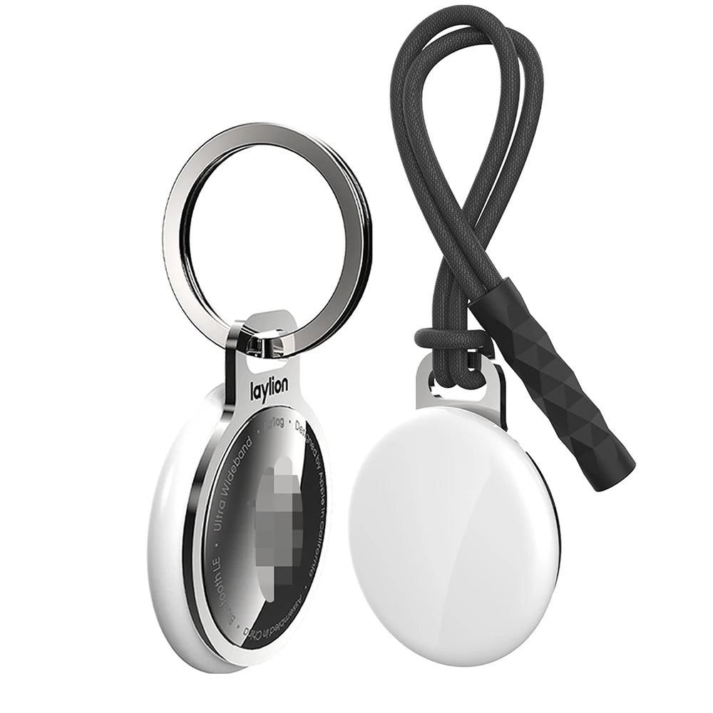 AirTag Tracker Holder with Lanyard Aluminium Invisible Slim Keychain Case for AirTags 2021 Finder Items Air Tag Accessories